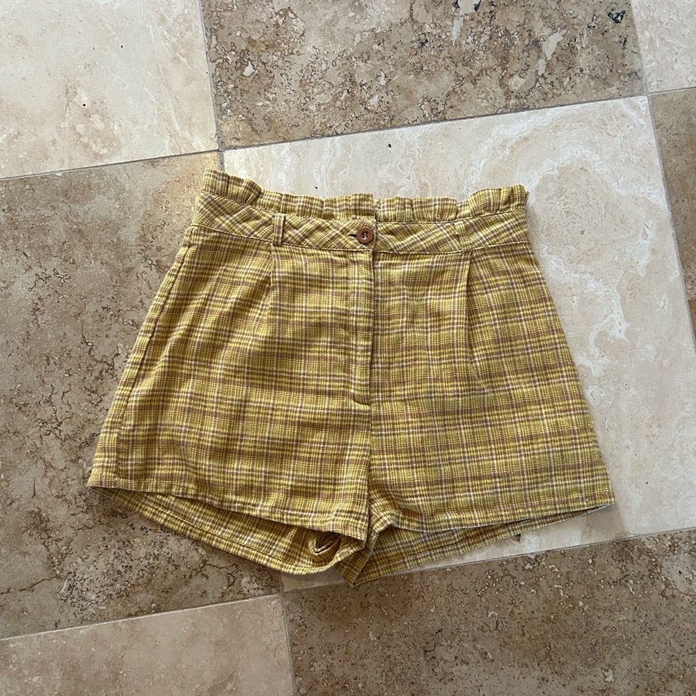 Wild Honey high rise cotton shorts with belt loop